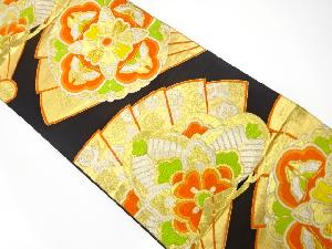 アンティーク　桧扇に笠松・華紋織り出し袋帯（材料）